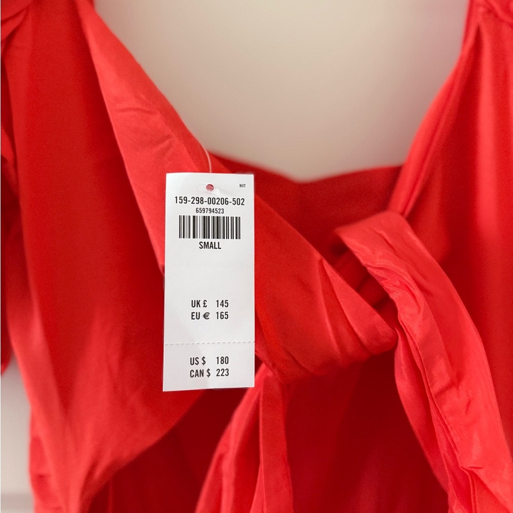 Abercrombie & Fitch Emerson Drama Bow-Back Maxi Dress Red - Picture 4 of 6
